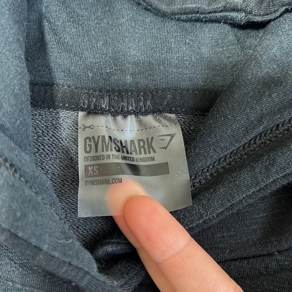 Gymshark Black Ruched Cropped Hoodie - Picture 3 of 9